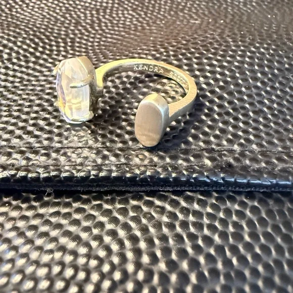 Kendra Scott Iridescent Stone Silver Cuff Watch - Picture 3 of 5